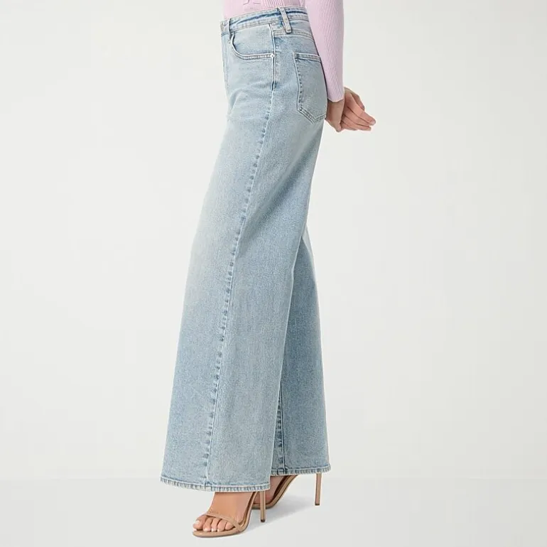 JS Jessica Simpson Womens High Rise Wide Leg Jean