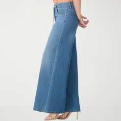 JS Jessica Simpson Womens High Rise Stretch Fabric Wide Leg Jean