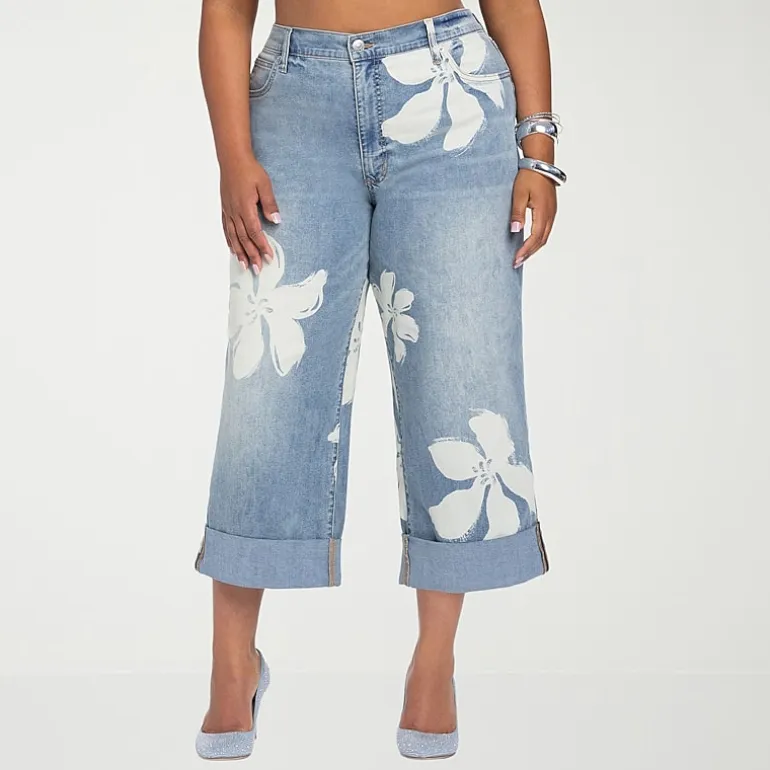 JS Jessica Simpson Womens Plus High Rise Boyfriend Jean