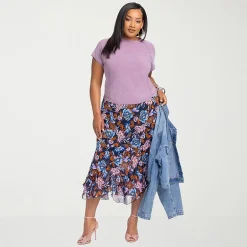 JS Jessica Simpson Womens Plus High Rise Maxi Skirt