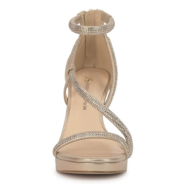 JS Jessica Simpson Womens Round Open Toe Stiletto Heel Pumps