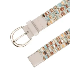 JS Jessica Simpson Woven Laced Shimmer Womens Belt
