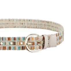 JS Jessica Simpson Woven Laced Shimmer Womens Belt