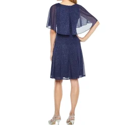 J Taylor Short Sleeve Fit + Flare Dress