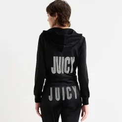 Juicy By Juicy Couture Womens Juniors Hooded Lightweight Track Jacket