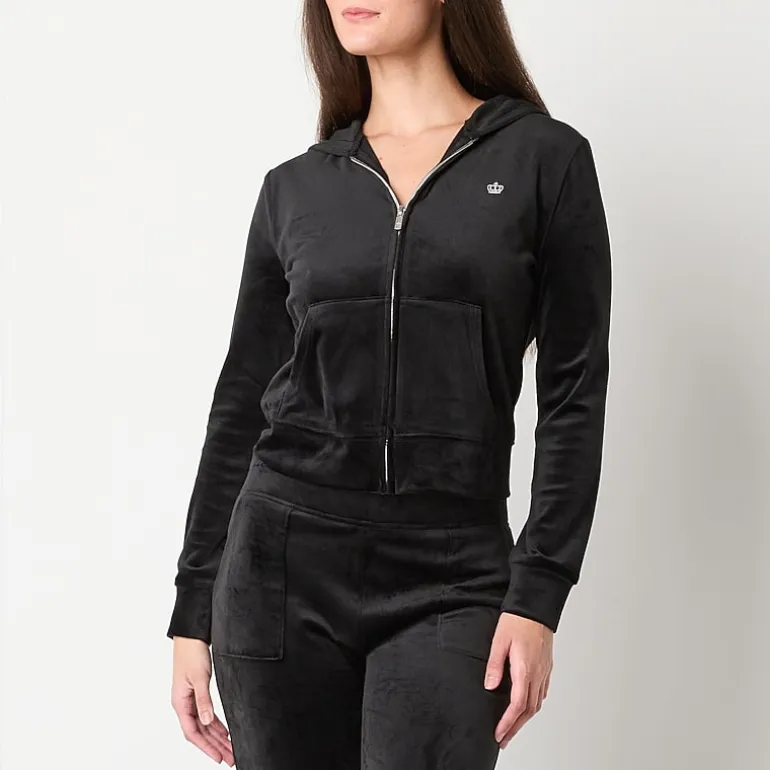 Juicy By Juicy Couture Womens Juniors Midweight Track Jacket