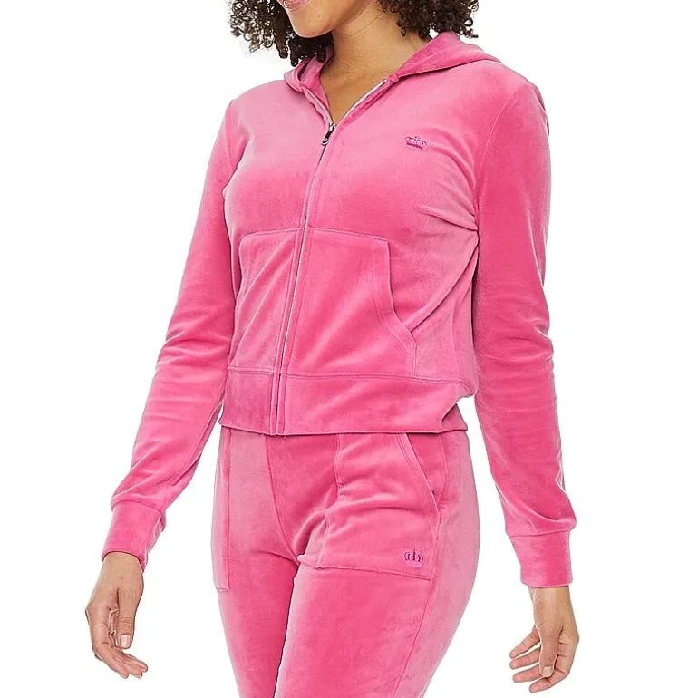 Juicy By Juicy Couture Womens Juniors Midweight Track Jacket