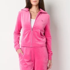 Juicy By Juicy Couture Womens Juniors Midweight Track Jacket