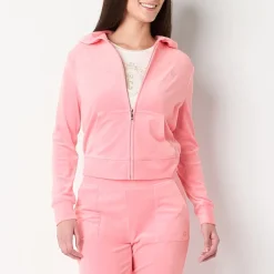 Juicy By Juicy Couture Womens Juniors Midweight Track Jacket