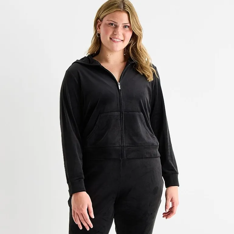 Juicy By Juicy Couture Womens Juniors Plus Lightweight Track Jacket