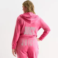 Juicy By Juicy Couture Womens Juniors Plus Lightweight Track Jacket