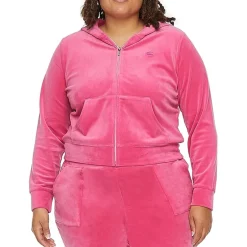 Juicy By Juicy Couture Womens Juniors Plus Midweight Track Jacket