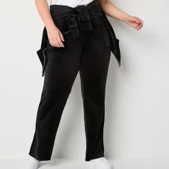Juicy By Juicy Couture Womens Juniors Plus Straight Mid Rise Track Pant