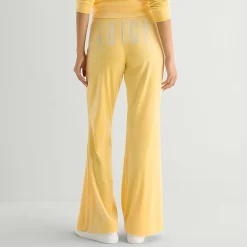 Juicy By Juicy Couture Womens Juniors Flare Mid Rise Track Pant