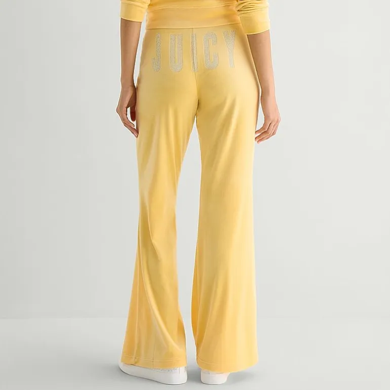 Juicy By Juicy Couture Womens Juniors Flare Mid Rise Track Pant