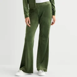 Juicy By Juicy Couture Womens Juniors Flare Mid Rise Track Pant
