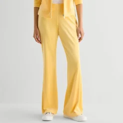 Juicy By Juicy Couture Womens Juniors Flare Mid Rise Track Pant