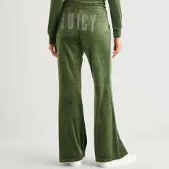 Juicy By Juicy Couture Womens Juniors Flare Mid Rise Track Pant