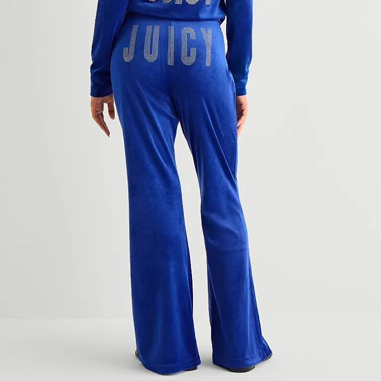 Juicy By Juicy Couture Womens Juniors Flare Mid Rise Track Pant