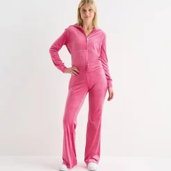 Juicy By Juicy Couture Womens Juniors Flare Mid Rise Track Pant
