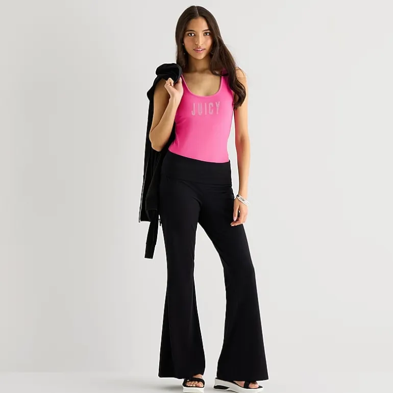 Juicy By Juicy Couture Womens Comfort Waistband High Rise Juniors Yoga Pant