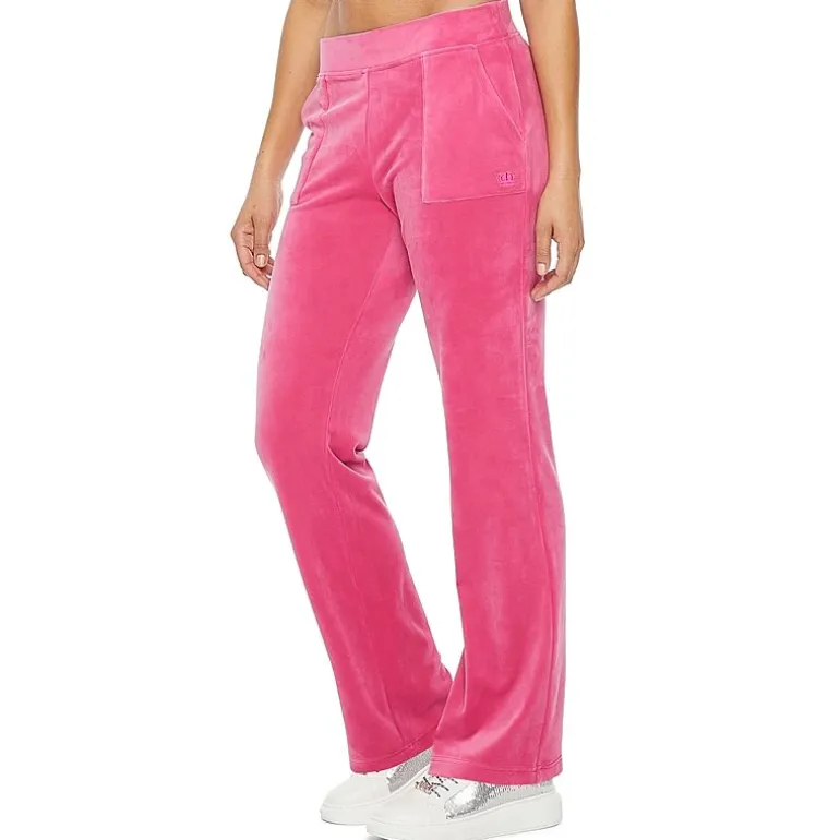 Juicy By Juicy Couture Womens Juniors Straight Mid Rise Track Pant