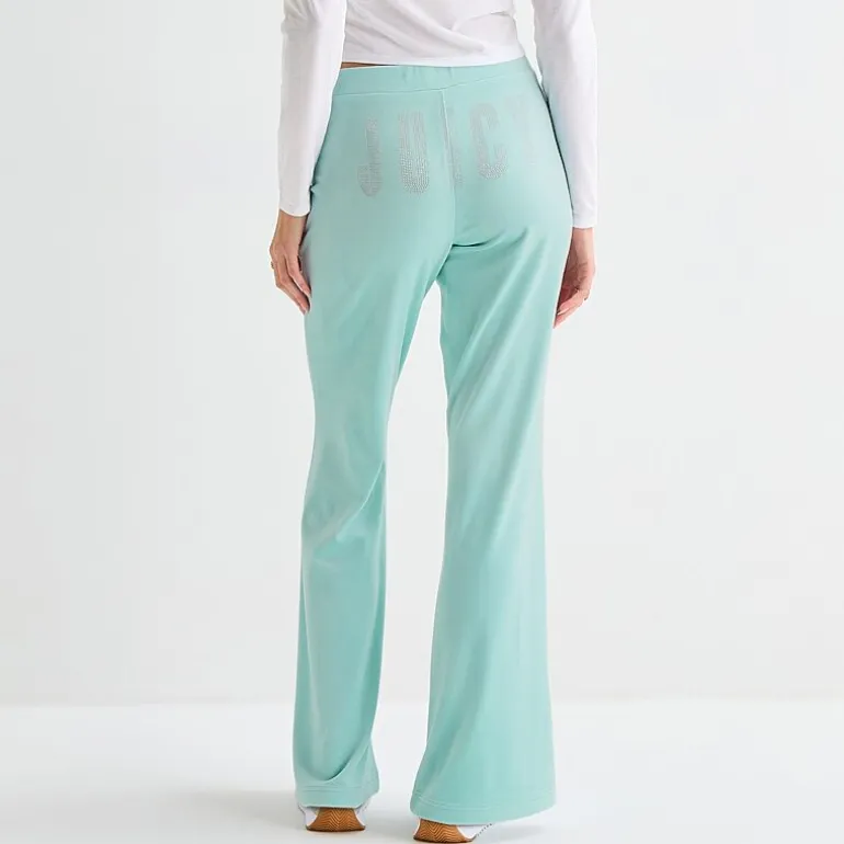 Juicy By Juicy Couture Womens Juniors Flare Mid Rise Track Pant