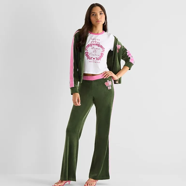 Juicy By Juicy Couture Womens Juniors Flare Mid Rise Sweatpant