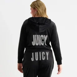 Juicy By Juicy Couture Womens Juniors Plus Lightweight Track Jacket