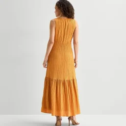 JULIAN TAYLOR Womens V Neck Sleeveless Maxi Dress