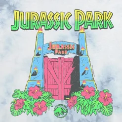 Jurassic Park Cropped Tee Womens Juniors Crew Neck Short Sleeve Regular Fit Graphic T-Shirt