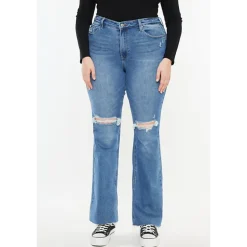 KanCan Women's Plus Size Essentials High Rise Bootcut Jeans Sunflower