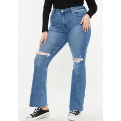 KanCan Women's Plus Size Essentials High Rise Bootcut Jeans Sunflower