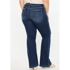 KanCan Women's Plus Size Harley Mid Rise Flare Jeans Harley