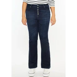 Kancan Women's Plus Size High Rise Bootcut Jeans Teresa