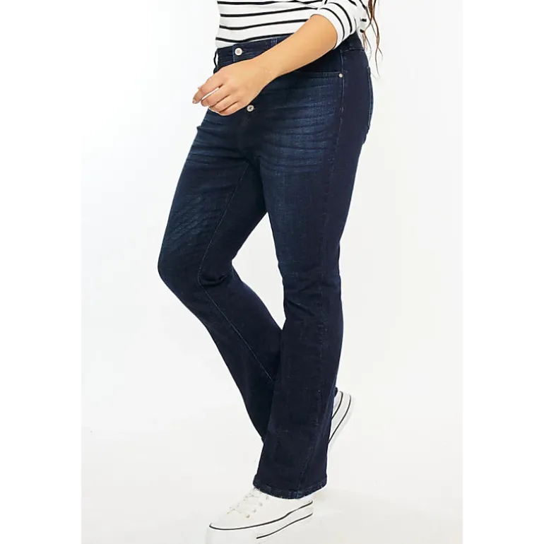 Kancan Women's Plus Size High Rise Bootcut Jeans Teresa