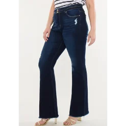 KanCan Women's Plus Size High Rise Flare Jeans Gill