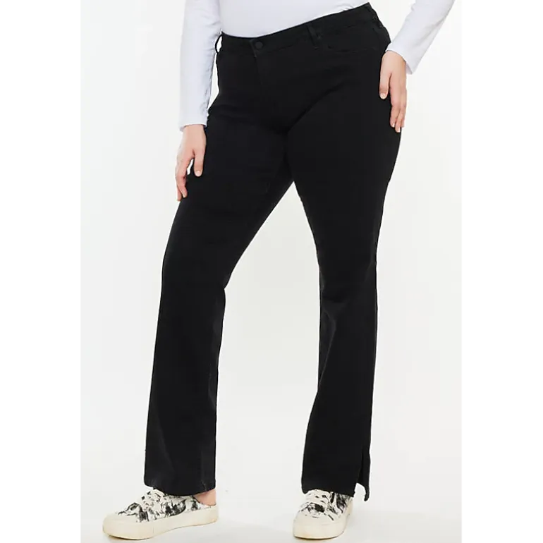 Kancan Women's Plus Size Mid Rise Bootcut Jeans Erin