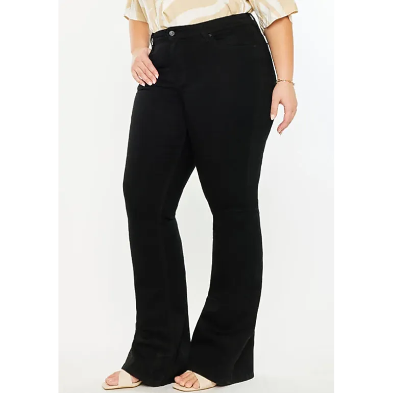 KanCan Women's Plus Size Mid Rise Flare Jeans Gabriel