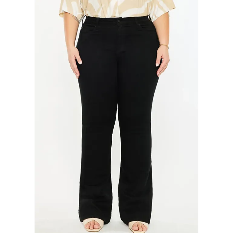 KanCan Women's Plus Size Mid Rise Flare Jeans Gabriel