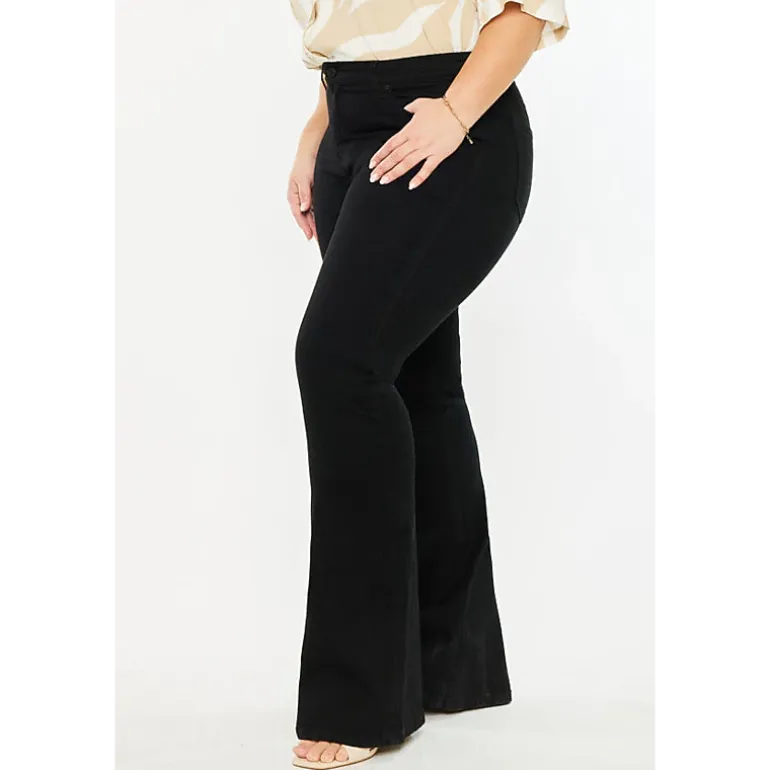 KanCan Women's Plus Size Mid Rise Flare Jeans Gabriel