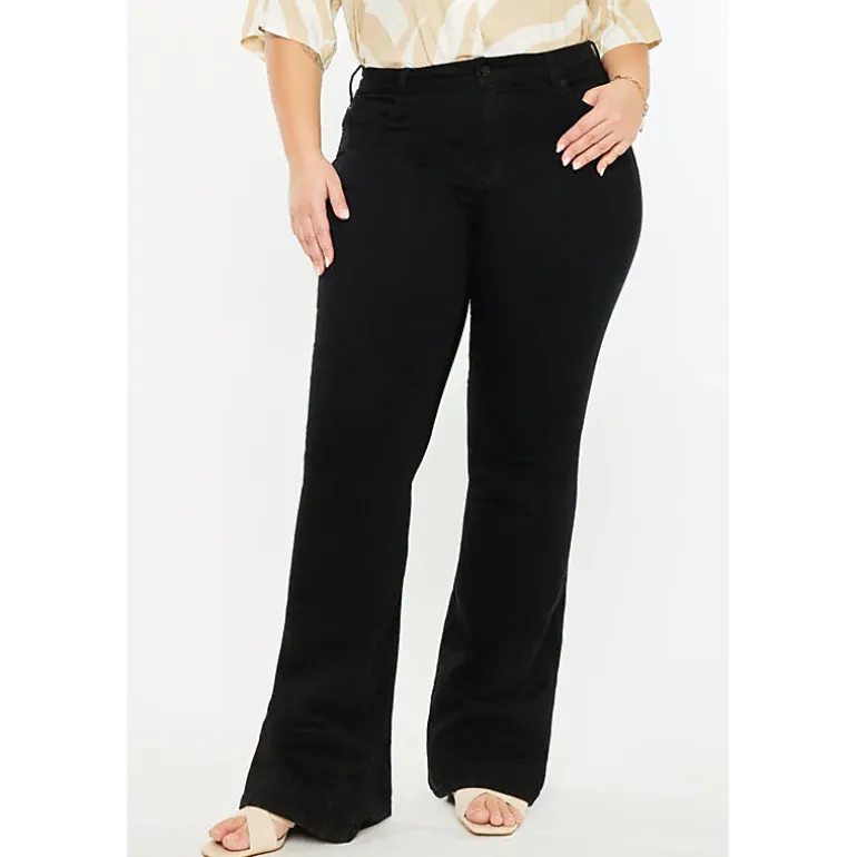 KanCan Women's Plus Size Mid Rise Flare Jeans Gabriel