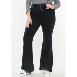 KanCan Women's Plus Size Ultra High Rise Flare Jeans Amirah
