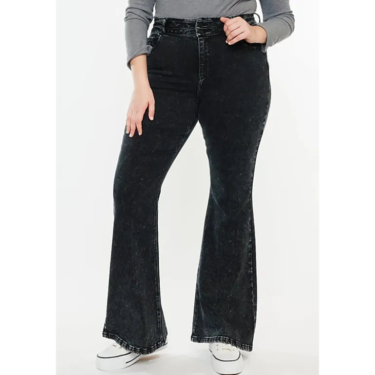 KanCan Women's Plus Size Ultra High Rise Flare Jeans Amirah