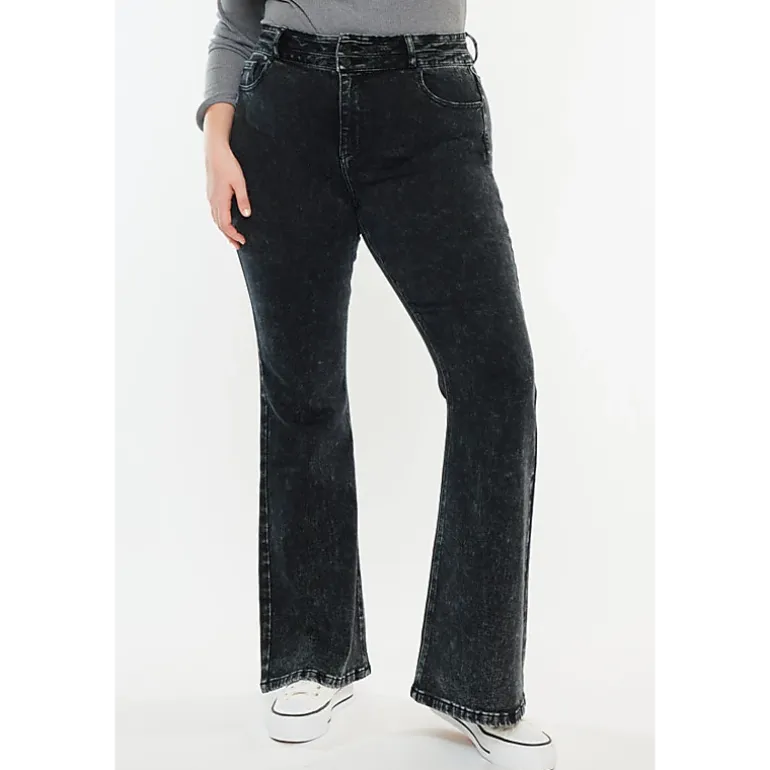 KanCan Women's Plus Size Ultra High Rise Flare Jeans Amirah