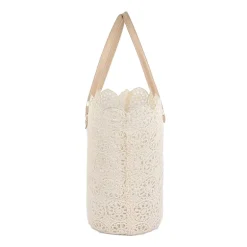 Karla Hanson Riki N Romi Lace Medium Trixy Cream Tote Bag