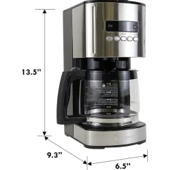 Kenmore Aroma Control Programmable 12-cup Coffee Maker- Black/Stainless