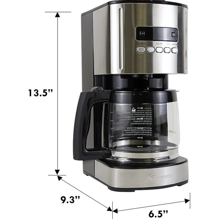 Kenmore Aroma Control Programmable 12-cup Coffee Maker- Black/Stainless