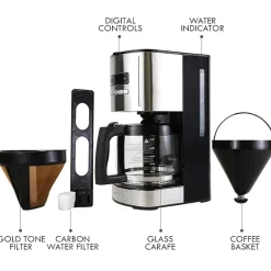 Kenmore Aroma Control Programmable 12-cup Coffee Maker- Black/Stainless