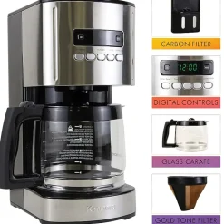 Kenmore Aroma Control Programmable 12-cup Coffee Maker- Black/Stainless